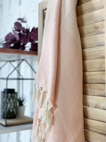 Diamond Stripe Hammam Towel Rosa