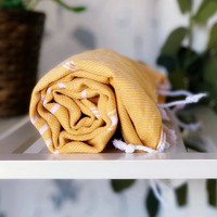 Hammam Towel Sultan Premium Mustard Organic Cotton