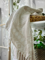 Hamam-pyyhe Oriental Beige Käsinkudottu 180 x 95, 100%puuvillaa
