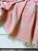 XL Jacquard Hammam Towel Rosa