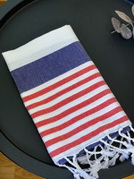 Hand/Face Hammam Towel Surf Denim-Red
