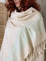 Hamam Handduk LINNE Stripe  Aqua Handvävda
