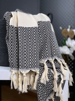 Hamam-pyyhe Marquise Musta 180 x 100, 100%puuvillaa