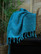 Hamam Handduk Stonewashed Stripe Petrol Blue