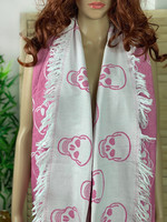 Hammam Towel Jacquard Skull Fuchsia