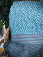 Hammam Towel Big Diamond Turquoise