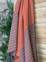 Hammam Towel Big Diamond Orange