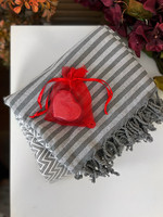 Big Diamond Hamam Handduk & Heart Tvål Paket