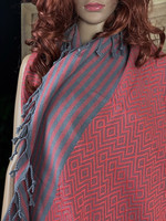 Hammam Towel Big Diamond Coral Pink