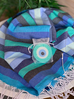 Beach Hammam Towel & Handmade Eye Soap Set