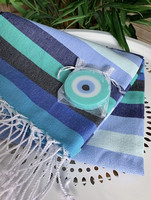 Beach Hammam Towel & Handmade Eye Soap Set