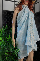 Hamam-pyyhe Oriental Baby Blue Käsinkudottu 180 x 100, 100%puuvillaa