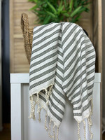 Hamam Små Handduk Luxe Greenish Grey