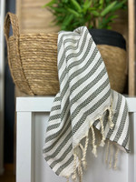 Hamam Små Handduk Luxe Greenish Grey