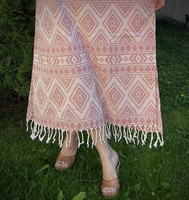 Hamam-pyyhe Oriental Dusty Pink Käsinkudottu 180 x 95, 100%puuvillaa