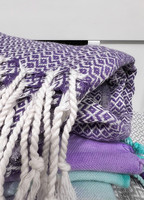Hammam Towel CRYSTAL Purple Handloomed