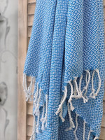 Hammam Towel CRYSTAL Turqoise Handloomed