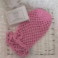 Bath Glove Candy Mesh & Hand made Soap Set