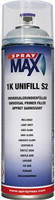 SprayMax Unifill täyttävä pohjamaali 500ml. Valk, harmaa, musta.