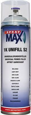 SprayMax Unifill täyttävä pohjamaali 500ml. Valk, harmaa, musta.