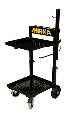 Mirka imurivaunu säädettävällä korkeudella ja kahdella metallihyllyllä