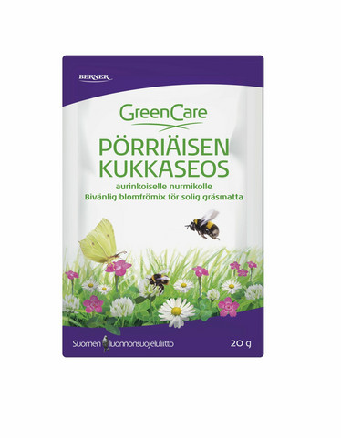 Pörriäisen kukkaseos: Aurinkoiselle nurmikolle