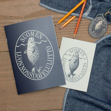 Retrologo -ruutuvihkot A5 ja A6 (mustikansininen)