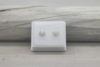 Sterling silver earrings heart zirkon
