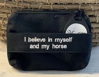 I believe in myself and my horse -laukku, musta