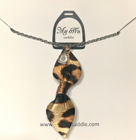 Arctic -leather necklace, leopard