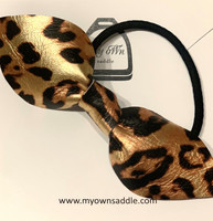 Arctic -leather hair bobble big, leopard