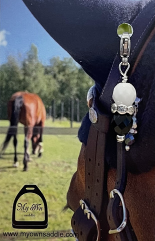 Good luck -  lucky charm, white-black