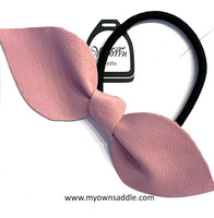 Arctic -leather hair bobble big, light pink