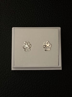 Sterling silver earrings, paw