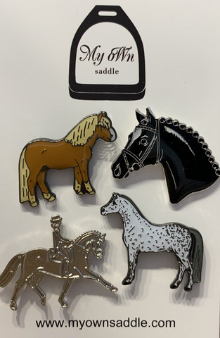 Horse  pins 4pcs