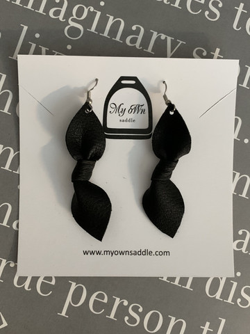Arctic -leather earrings big, black