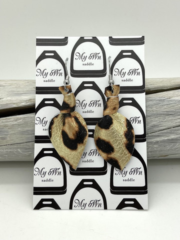 Arctic -leather earrings small, leopard