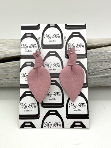 Arctic -leather earrings small, light pink