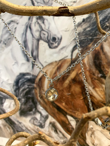 Shine On -necklace 45 cm,” rosegold stone