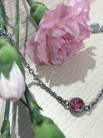 Shine On -bracelet , pink ”stone”