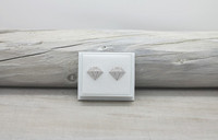 Sterling silver earrings with zirconia, 