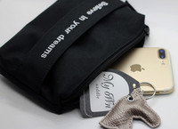 NEW SIZE; Believe in your dreams -bag, black