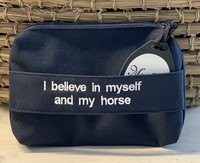 I believe in myself and my horse -laukku, sininen