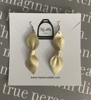 Arctic -leather earrings, big gold