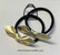 Arctic -leather hair bobble small, 2 pcs gold
