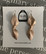 Arctic -leather earrings, big, rosegold