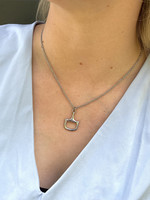 Horsebit -necklace 45cm, silver