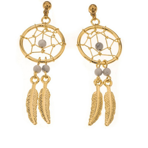 Silver Bar- Dreamcatcher Steel Gold, teräskorvakorut