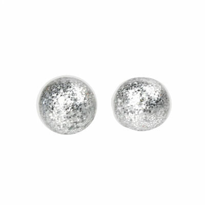 Silver Bar- Glitteripallo 6mm., hopeakorvakorut
