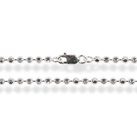 Korutuote Oy- Hopeaketju 45cm Beads Diamond palloketju